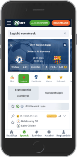 Képernyőkép arról, hogyan lehet sportfogadást tenni