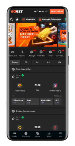 GGBet mobil alkalmazás