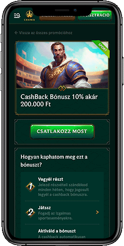 Casinia bónuszoldal 1 mobil képernyőképe