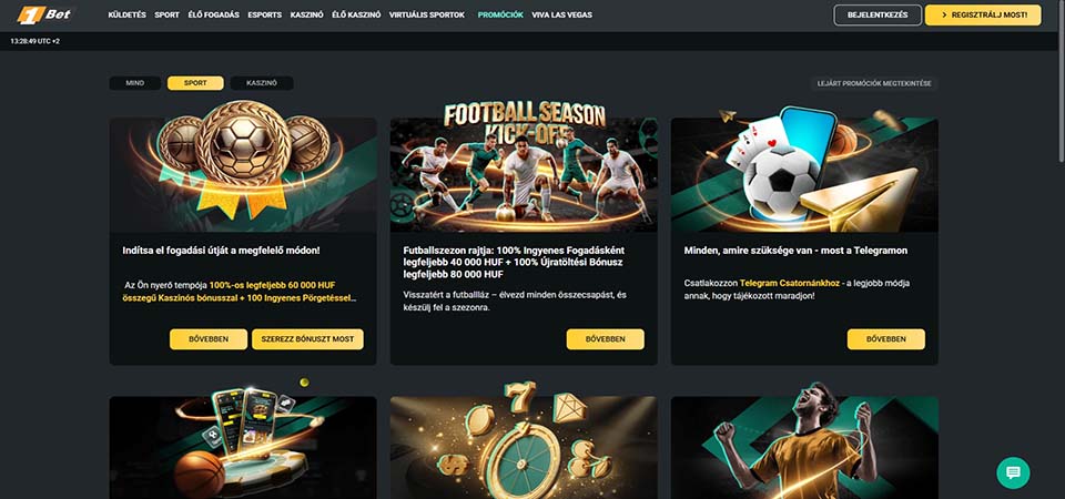 Az 1Bet promóciós oldalának képernyőképe